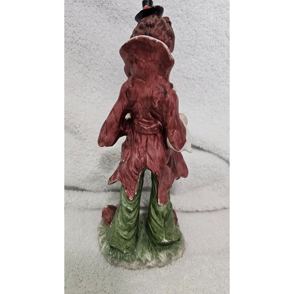 Vintage Porcelain Clown Figurine with Polka Dot Coat and Green Pants Handpainted - Picture 6 of 8